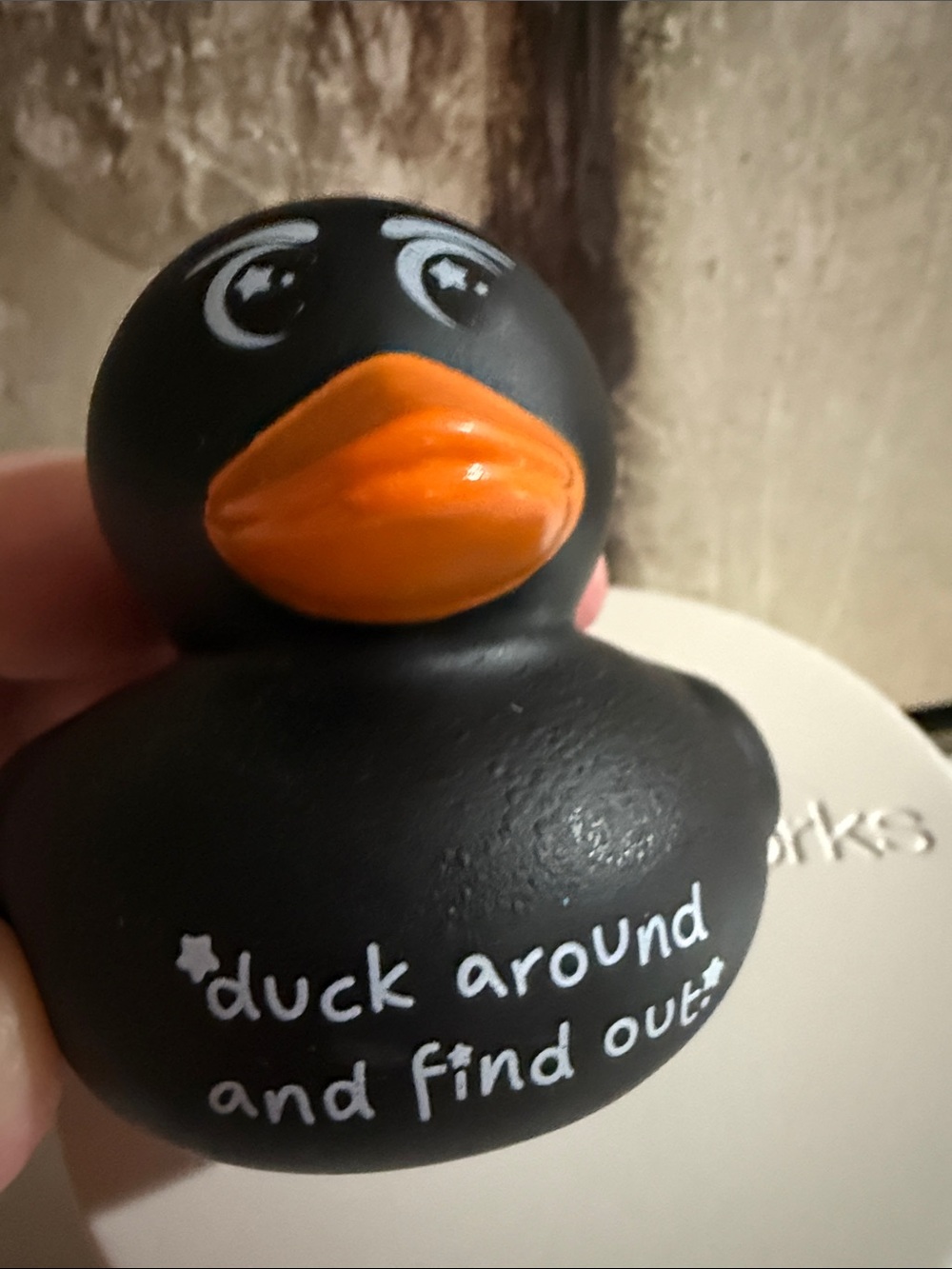 Punchkins black rubber duck *duck around and find out* - Picture 2 of 4